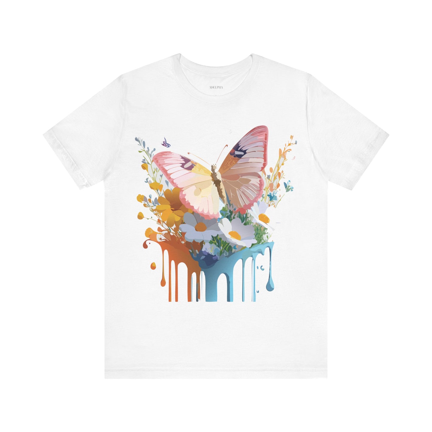 T-Shirt aus natürlicher Baumwolle mit Schmetterling