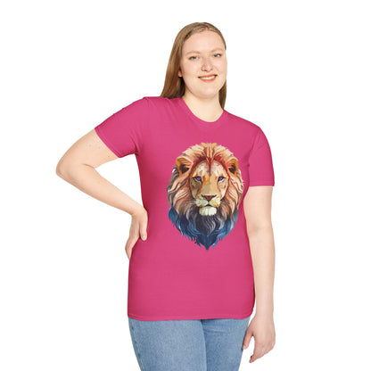 Lion Shirt Unisex Animal Tee Ring Spun Cotton Softstyle Tee Gildan