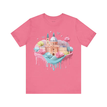 Natural Cotton Tee Shirt - Beautiful Places Collection - Prague Printify