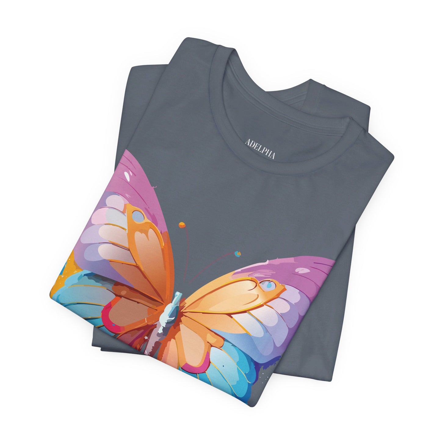 T-shirt en coton naturel avec papillon