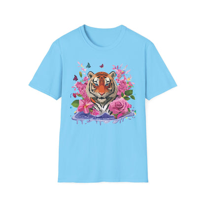 Tiger Shirt Unisex Gildan Softstyle Cotton Tee 100 Percent Ring Spun Comfort