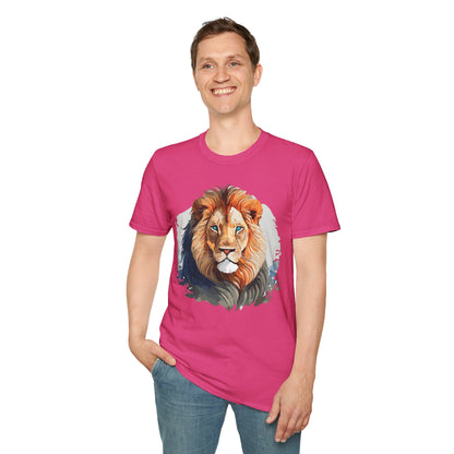 Lion Shirt Unisex Animal Tee Gildan Softstyle 64000 100 Percent Ring Spun Cotton