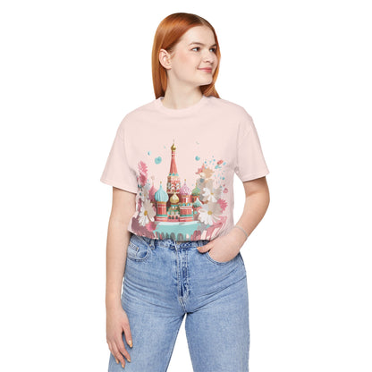 Natural Cotton Tee Shirt - Beautiful Places Collection - Moscow Printify