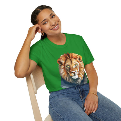 Lion Shirt Unisex Animal Tee Gildan Softstyle 64000 100 Percent Ring Spun Cotton
