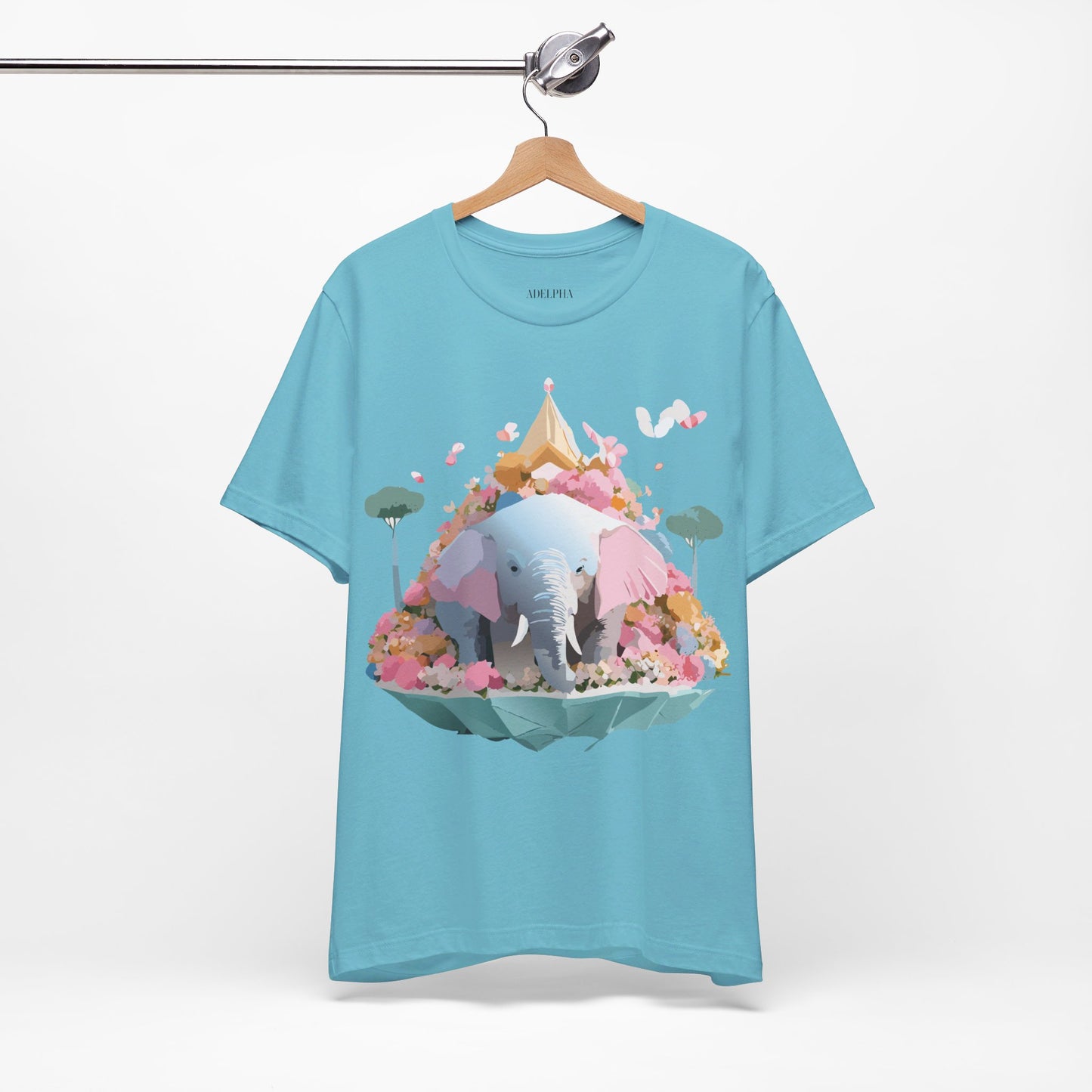 T-Shirt aus natürlicher Baumwolle mit Elefant