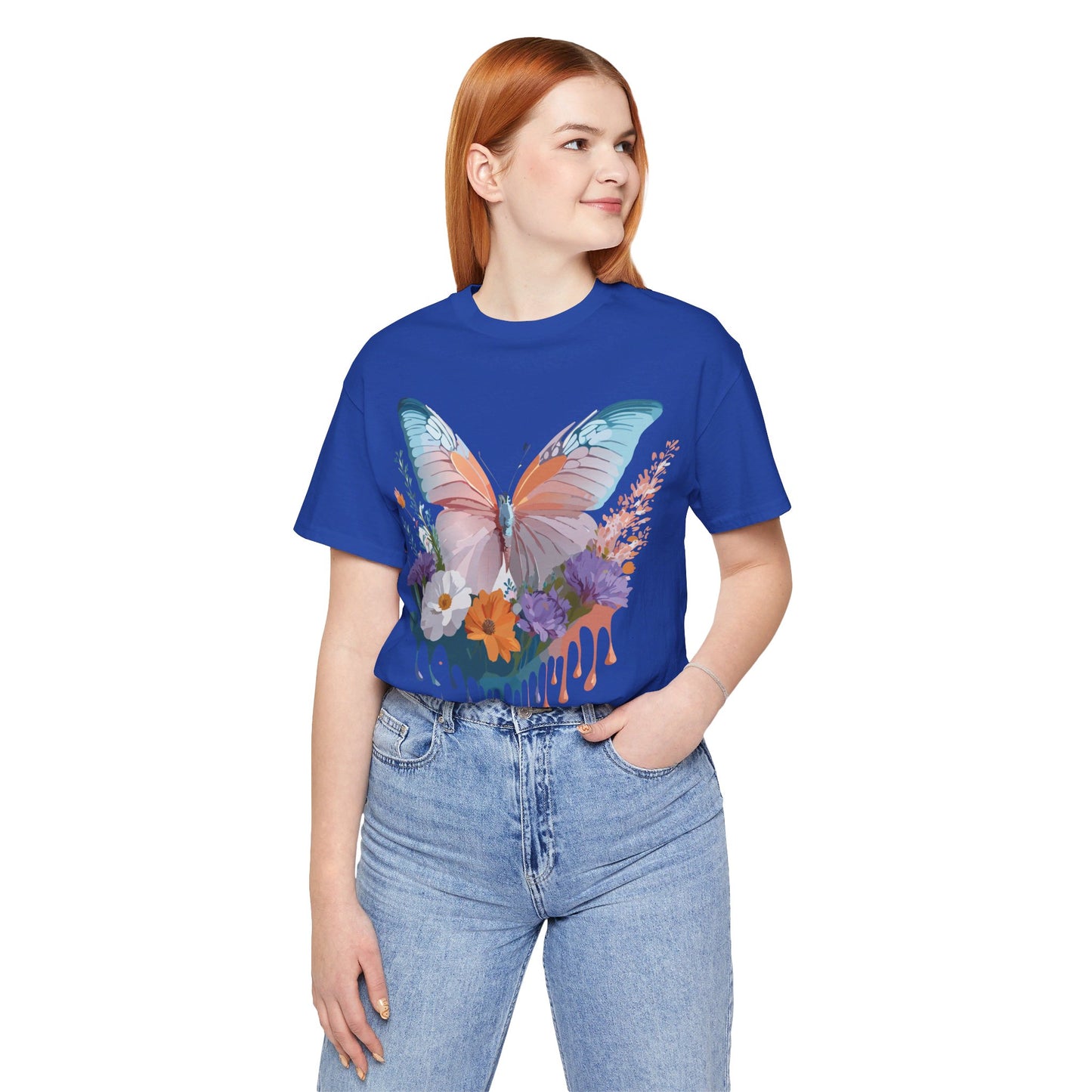 T-shirt en coton naturel avec papillon