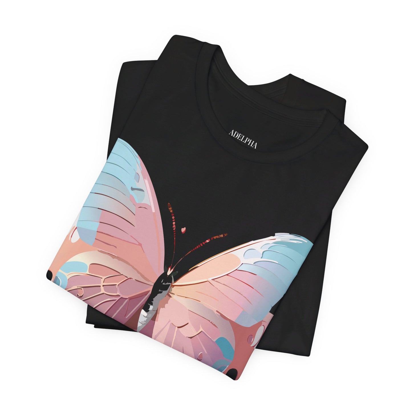 T-Shirt aus natürlicher Baumwolle mit Schmetterling