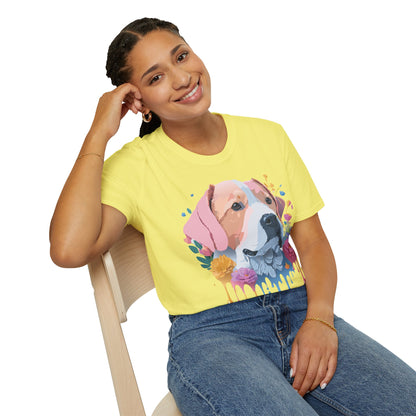Dog Shirt Unisex Softstyle Cotton Tee 64000 Graphic Animal Print