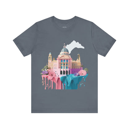 Natural Cotton Tee Shirt - Beautiful Places Collection - Madrid Printify