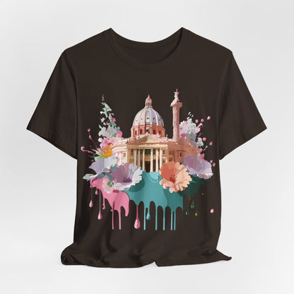 Natural Cotton Tee Shirt - Beautiful Places Collection - Rome Printify