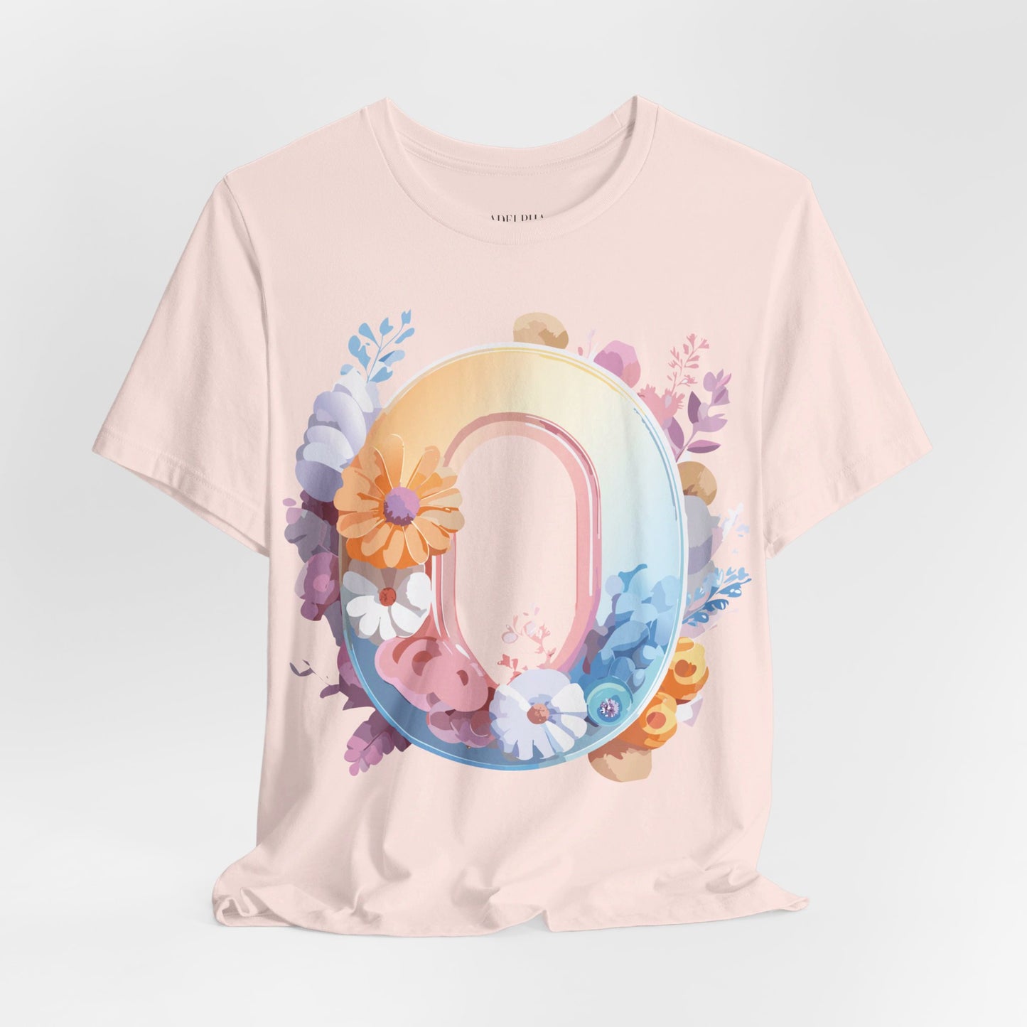 Natural Cotton Tee Shirt - Letters Collection - O