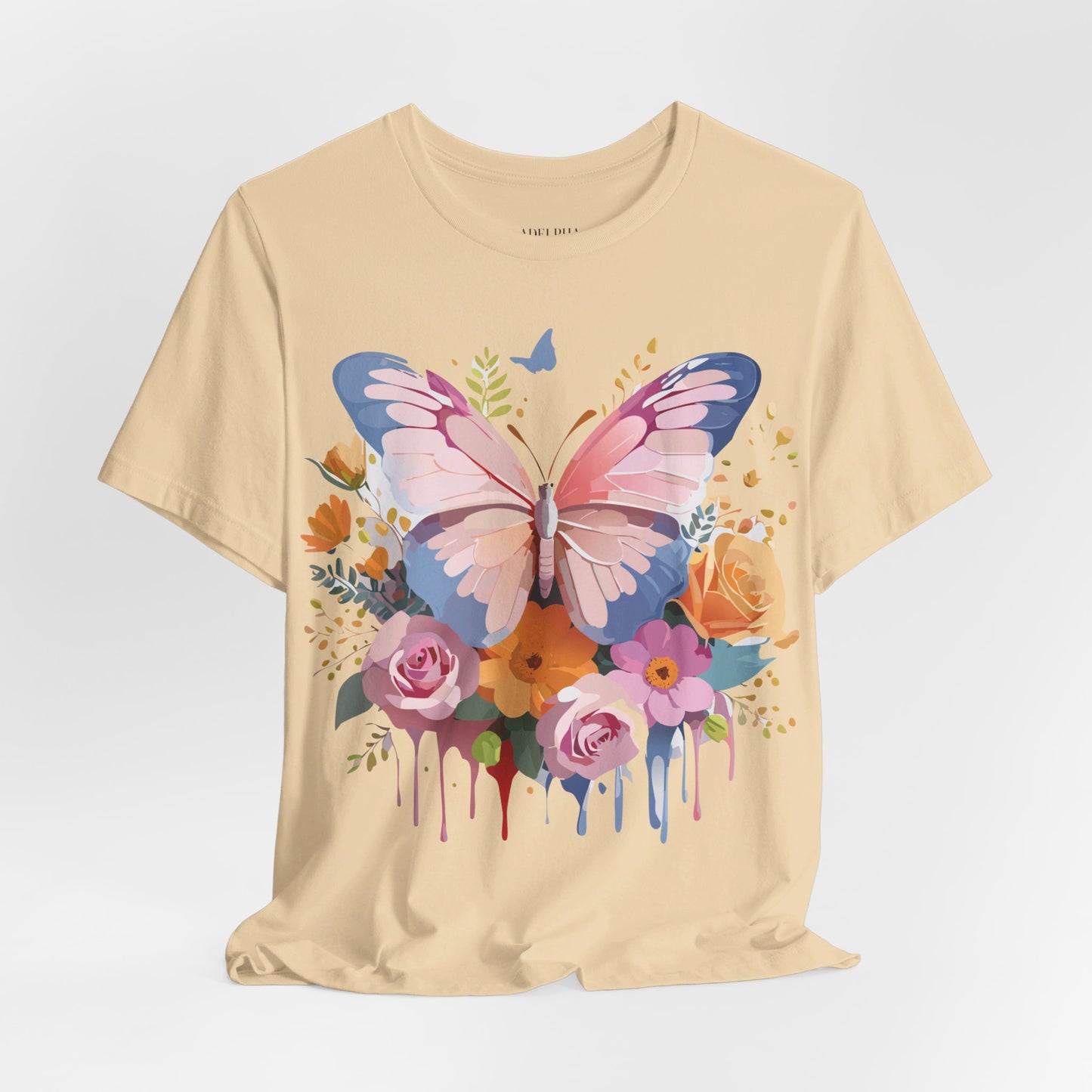 T-shirt en coton naturel avec papillon