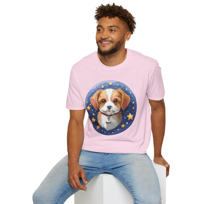 Unisex Dog Shirt Animal Print Tee Gildan Softstyle 64000 Cotton