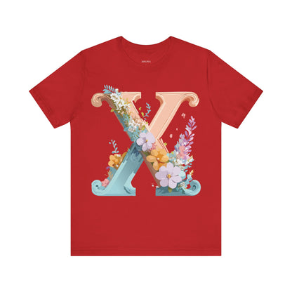 Natural Cotton Tee Shirt - Letters Collection - X Printify
