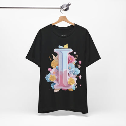 Natural Cotton Tee Shirt - Letters Collection - I Printify