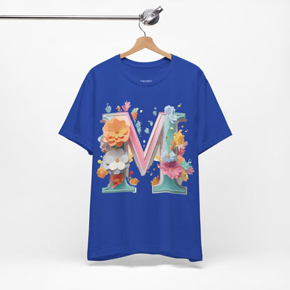 Natural Cotton Tee Shirt - Letters Collection - M Printify