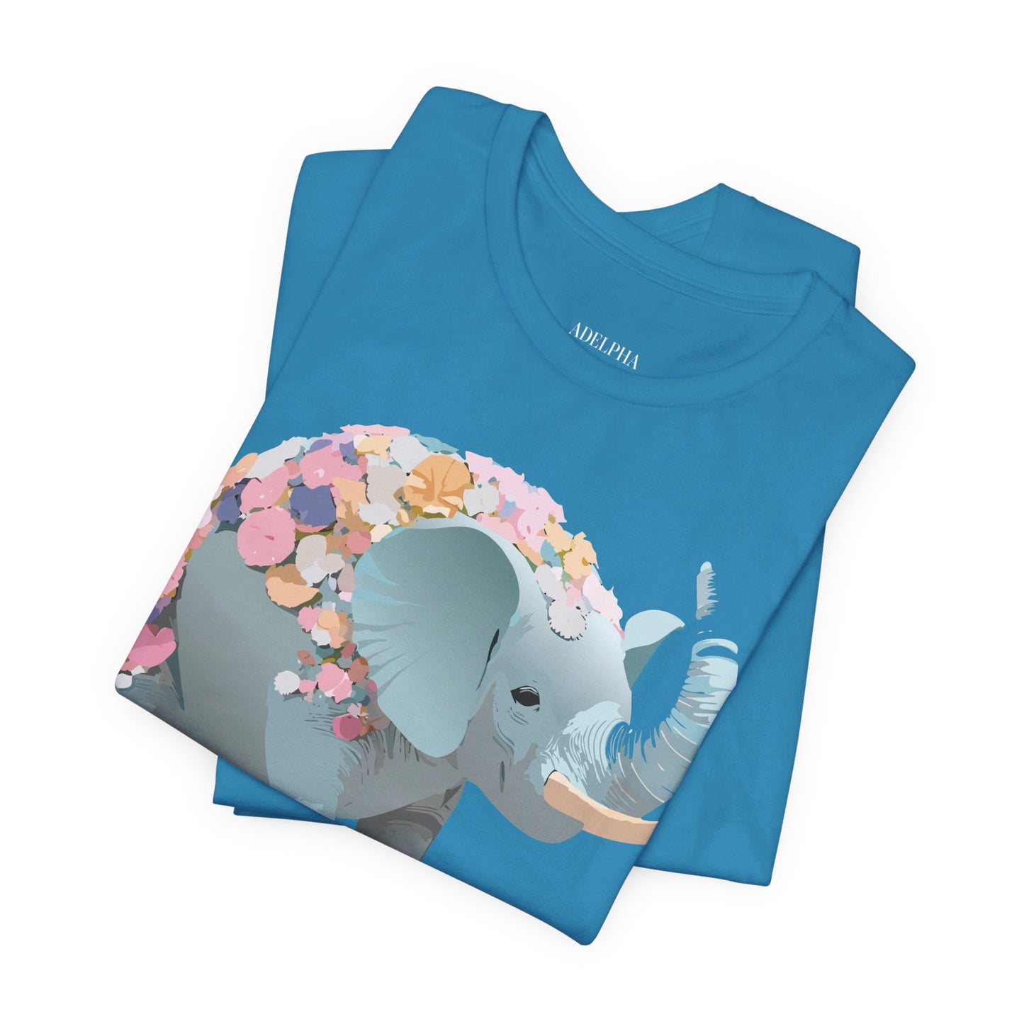 T-Shirt aus natürlicher Baumwolle mit Elefant