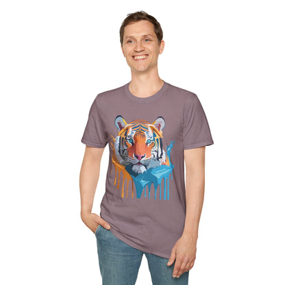 Tiger Shirt Unisex Animal Tee Ring Spun Cotton Gildan Softstyle Short Sleeve