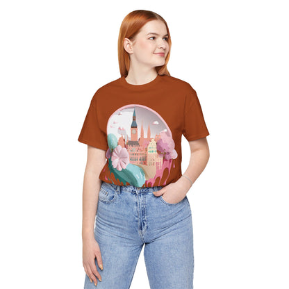 Natural Cotton Tee Shirt - Beautiful Places Collection - Prague Printify