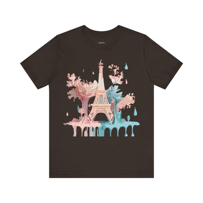 Natural Cotton Tee Shirt - Beautiful Places Collection - Paris Printify