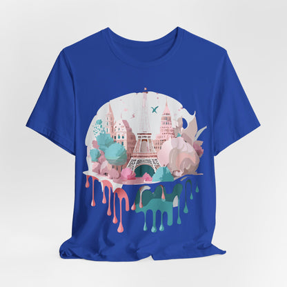 Natural Cotton Tee Shirt - Beautiful Places Collection - Paris Printify
