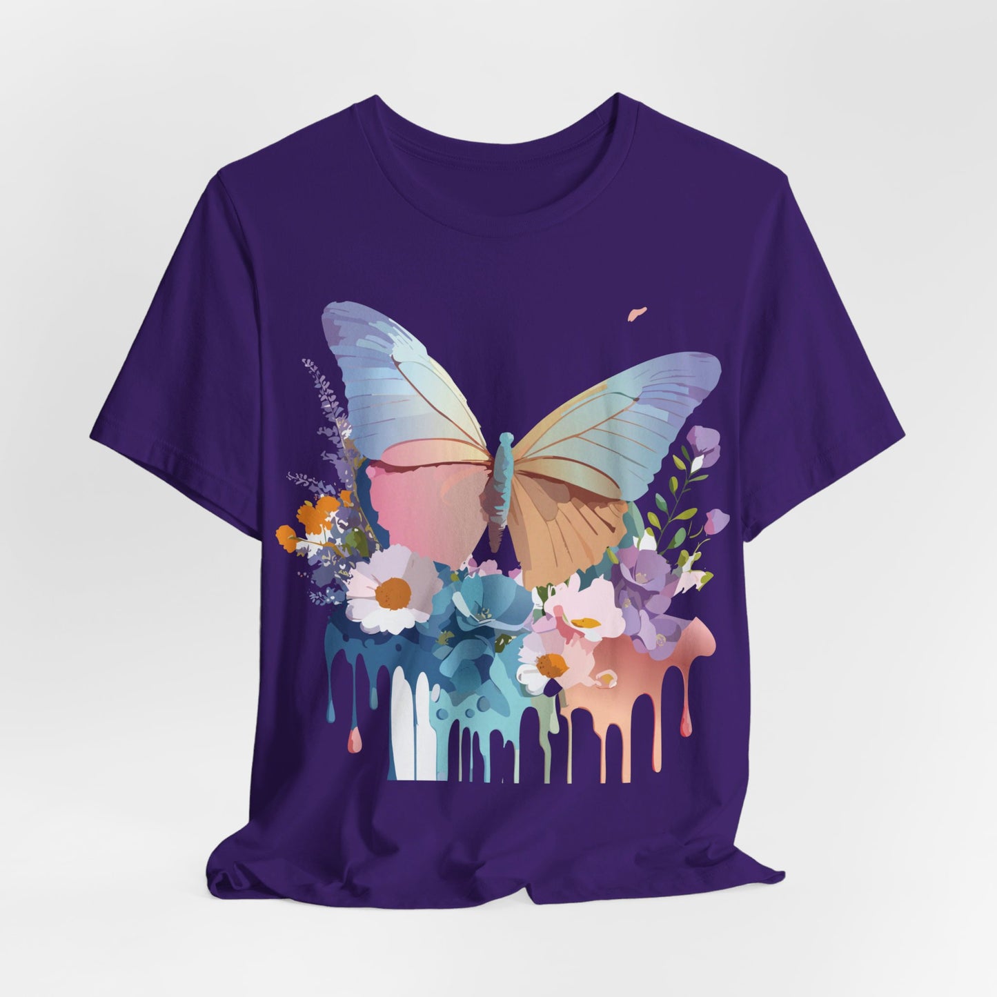 T-shirt en coton naturel avec papillon