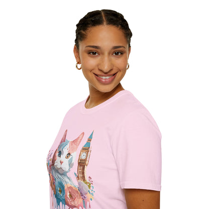 Cat Shirt Unisex Tee Softstyle 64000 Gildan Ring Spun Cotton