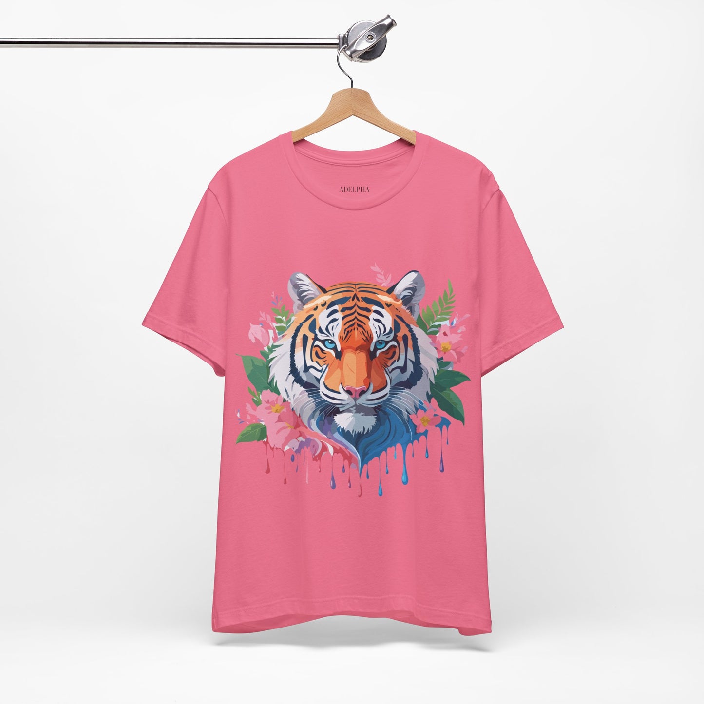 Natural Cotton Tee Shirt with Tiger