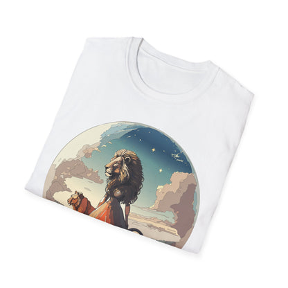 Lion Graphic T Shirt Unisex Softstyle 64000 Gildan 100 Percent Cotton Tee