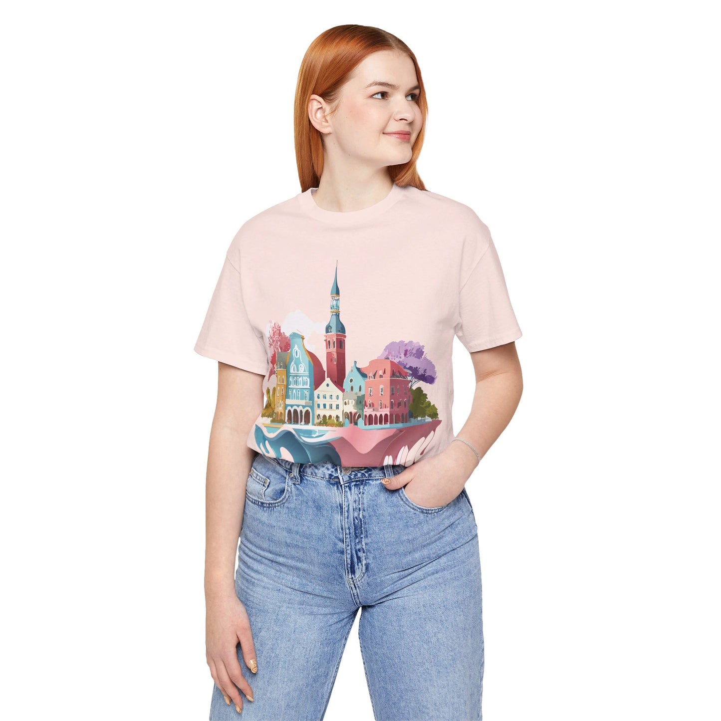 Natural Cotton Tee Shirt - Beautiful Places Collection - Warnemünde and Rostock - Germany