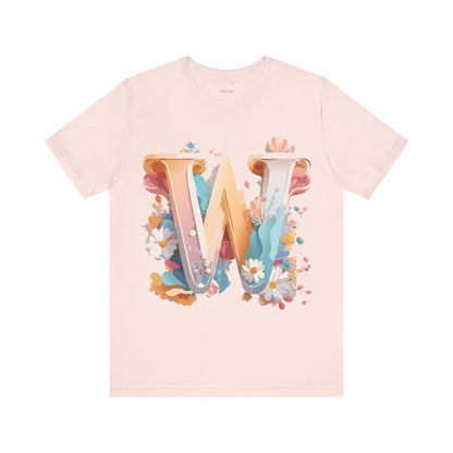 Natural Cotton Tee Shirt - Letters Collection - W Printify