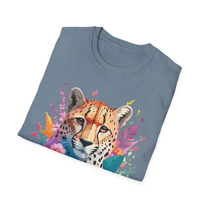 Unisex Cheetah Print Tee Softstyle Gildan 64000 Lightweight Apparel