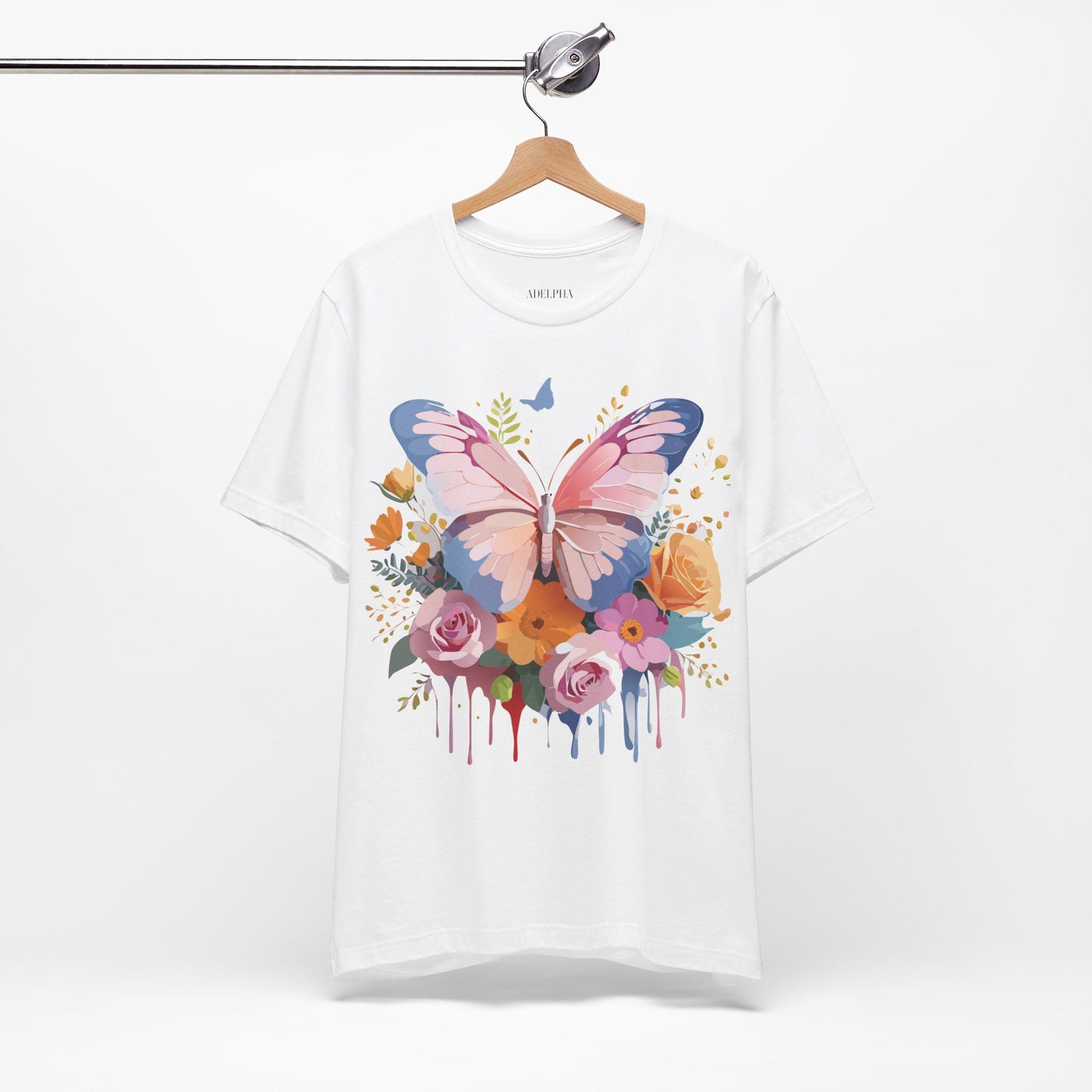 T-shirt en coton naturel avec papillon