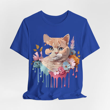 Natural Cotton Tee Shirt with Cat Printify
