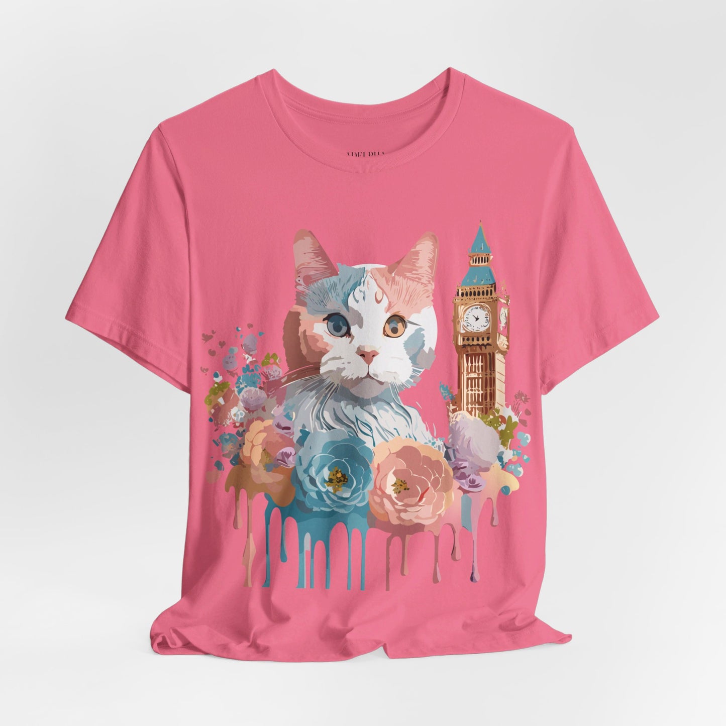 T-Shirt aus natürlicher Baumwolle mit Katze