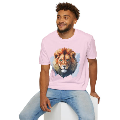 Lion Shirt Unisex Animal Tee Softstyle Gildan 64000 100 Percent Ring Spun Cotton