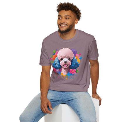 Unisex Dog Shirt Softstyle Tee 100 Percent Cotton Animal Print