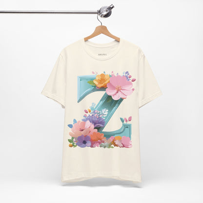 Natural Cotton Tee Shirt - Letters Collection - Z Printify