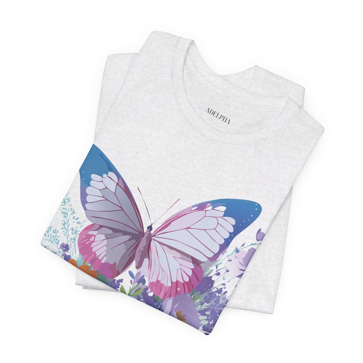 T-Shirt aus natürlicher Baumwolle mit Schmetterling