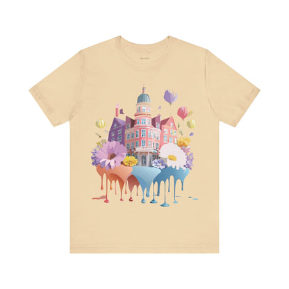 Natural Cotton Tee Shirt - Beautiful Places Collection - Amsterdam Printify
