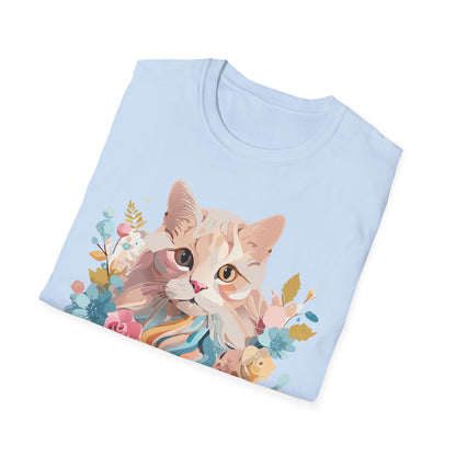 Unisex Cat Shirt Kitten Tee Cat Lover Tee Softstyle 64000 Gildan