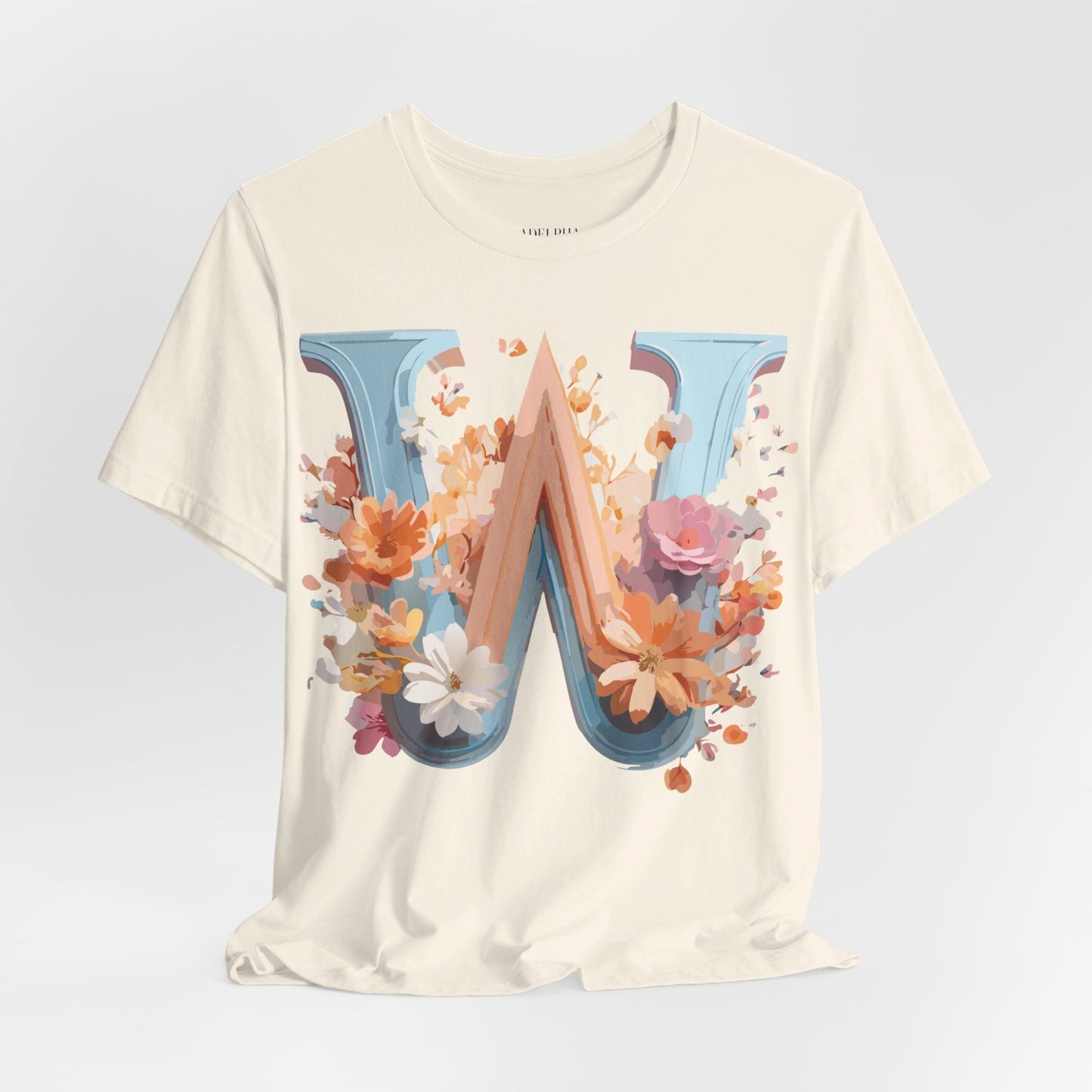 Natural Cotton Tee Shirt - Letters Collection - W