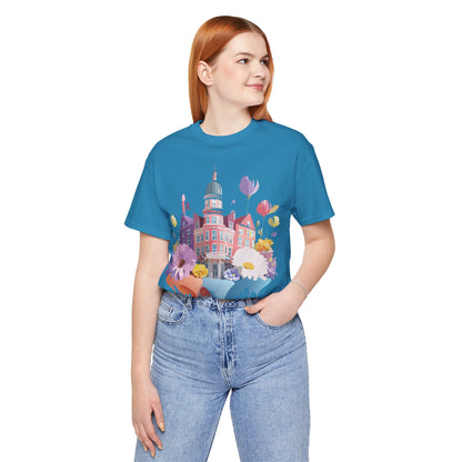 Natural Cotton Tee Shirt - Beautiful Places Collection - Amsterdam Printify