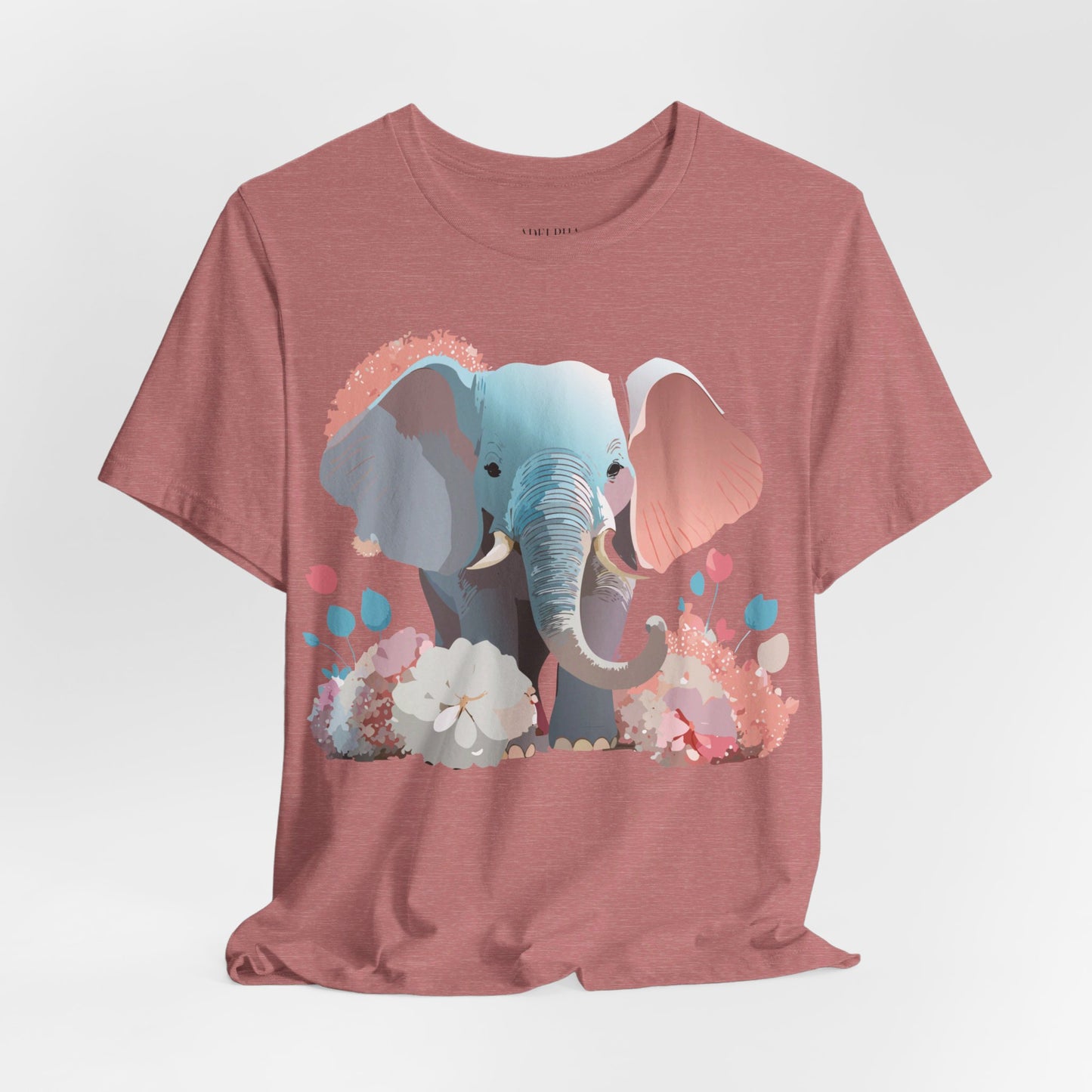 T-Shirt aus natürlicher Baumwolle mit Elefant