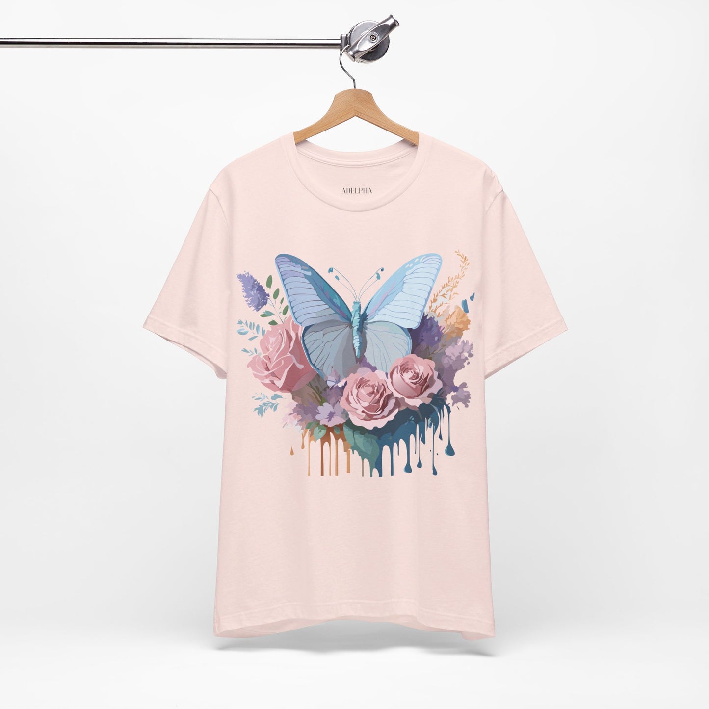 T-shirt en coton naturel avec papillon