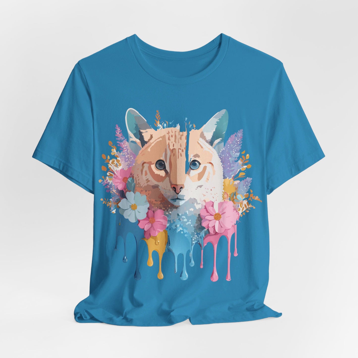 T-Shirt aus natürlicher Baumwolle mit Katze