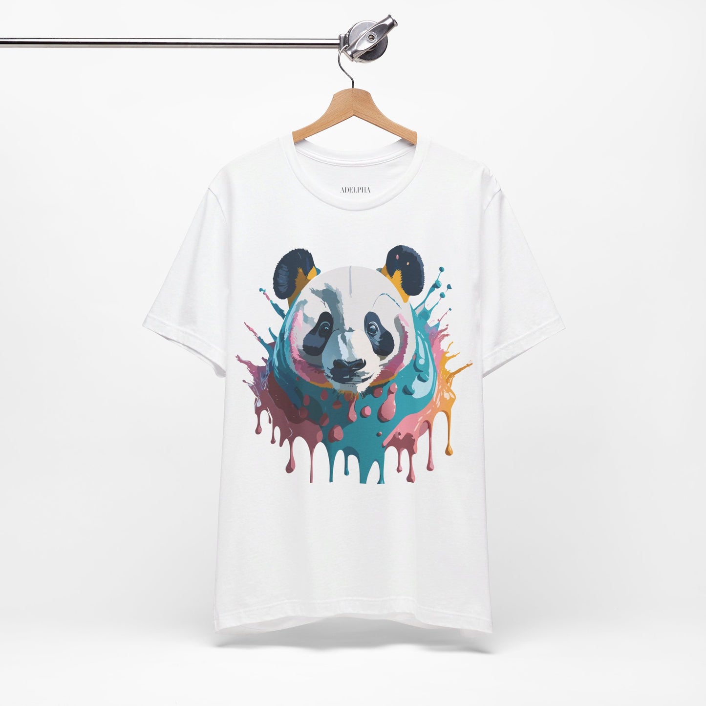 Natural Cotton Tee Shirt with Panda