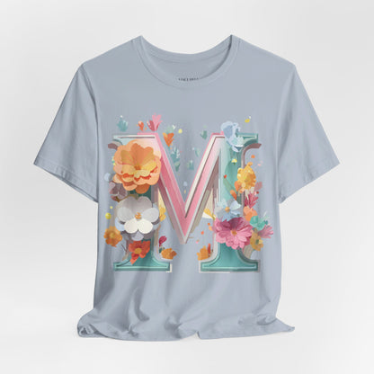 Natural Cotton Tee Shirt - Letters Collection - M Printify