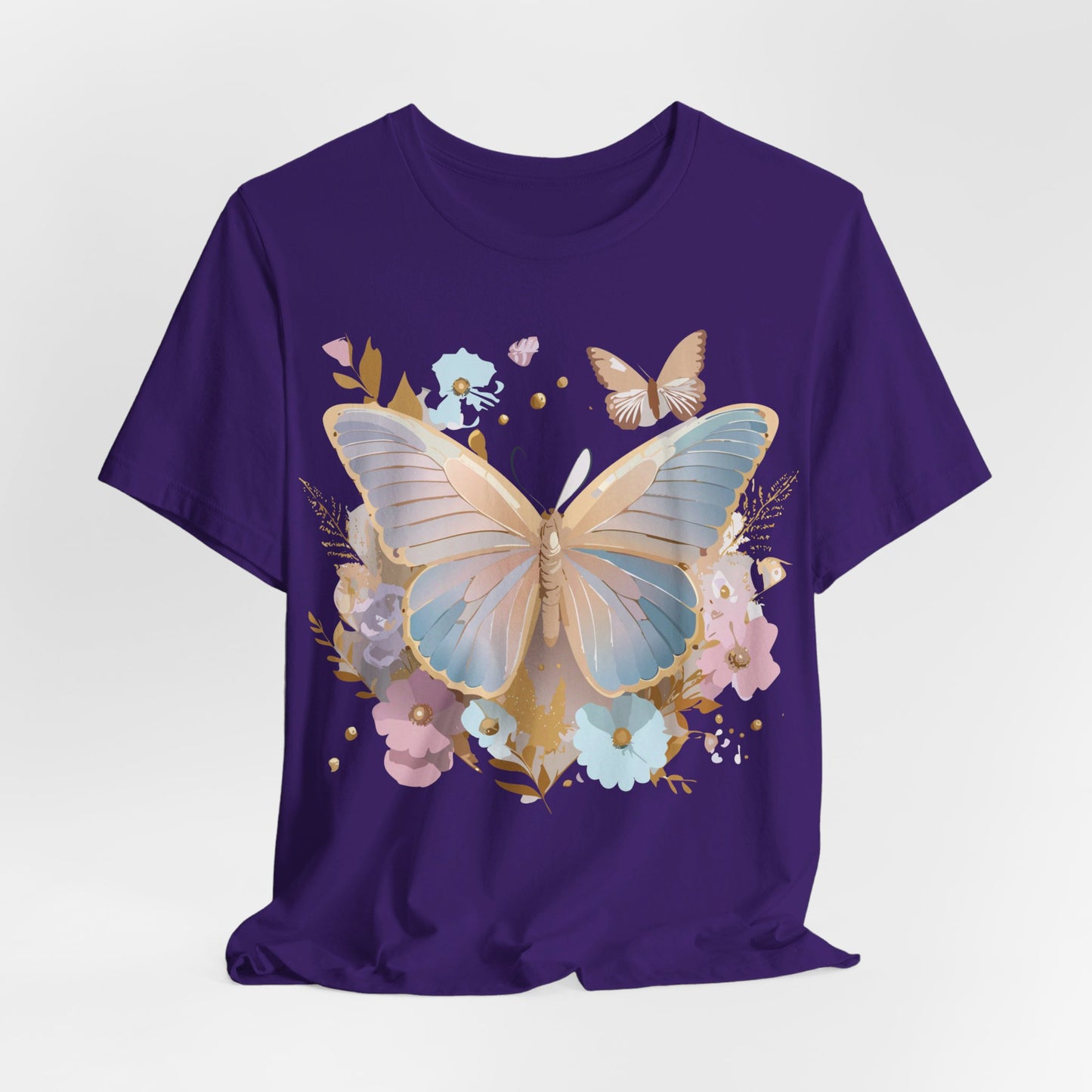 T-shirt en coton naturel avec papillon