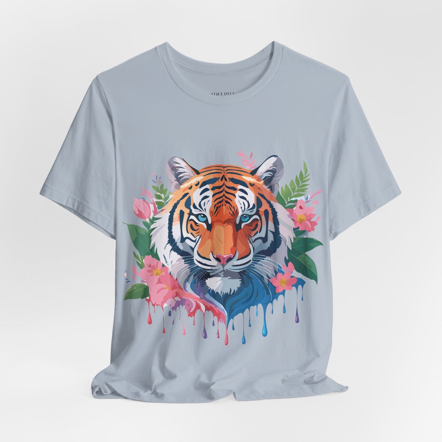 Natural Cotton Tee Shirt with Tiger